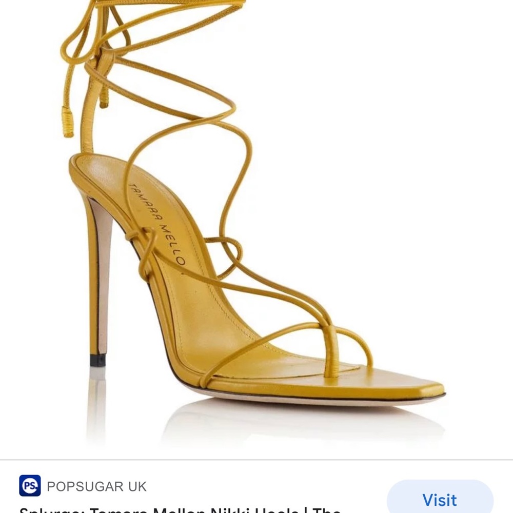 New Tamara Mellon Nikki Nappa sandal in Mustard